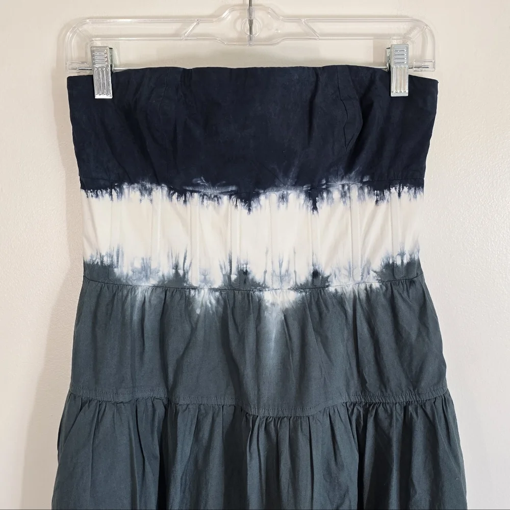 J.Crew Strapless Drop Waist Dip Dye Dress 2 NWT New